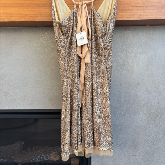 Free People Gold Mini Dress - Picture 11 of 15